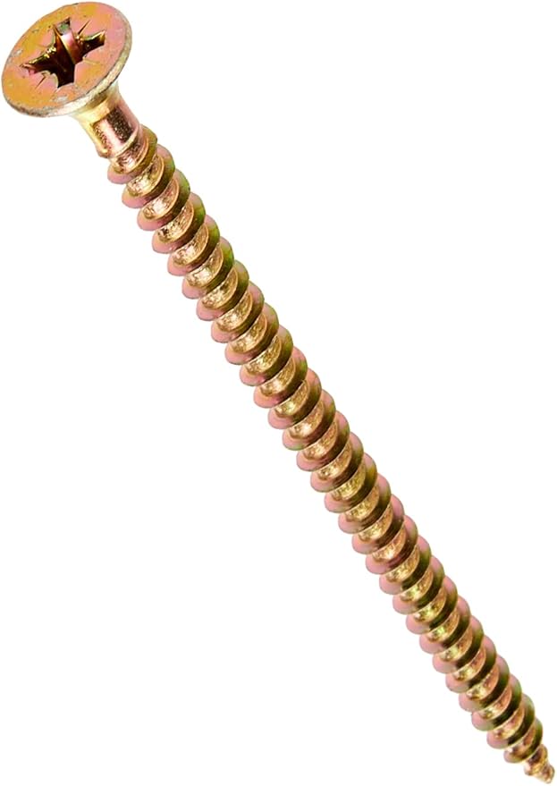 FFP580Y WOOD SCREWS 5.0 X 80mm Y/L (100)